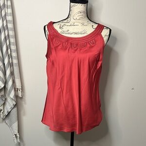 LOFT Red Sleeveless Blouse ladies size 6